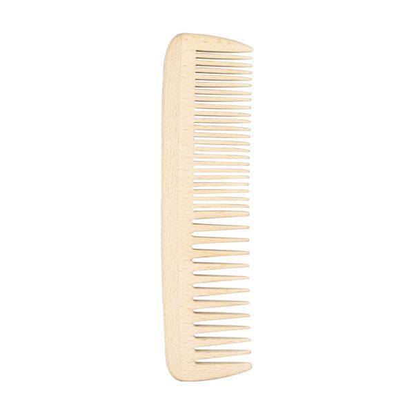Pettine in legno di faggio denti radi e fitti made in italy