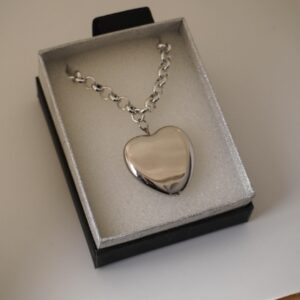 COLLANA CUORE PIENO ACCIAIO